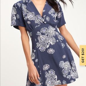 Free People Blue Hawaii Mini Dress
